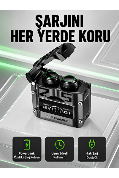 TAKYAKIŞTIR Yüksek Ses Kaliteli Kablosuz Bluetooth Kulaklık Suya Dayanıklı Ye...