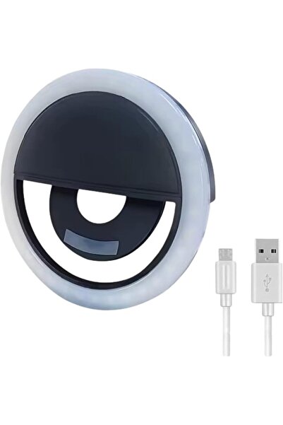 Generic LED Selfie Ring Light with USB Charging Cable, Mobile Phone Camera Li...