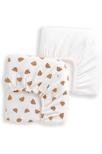 sevdoş hobi Muslin Baby Bed Sheets 60X120Cm for Boys and Girls, Organic Cotto...