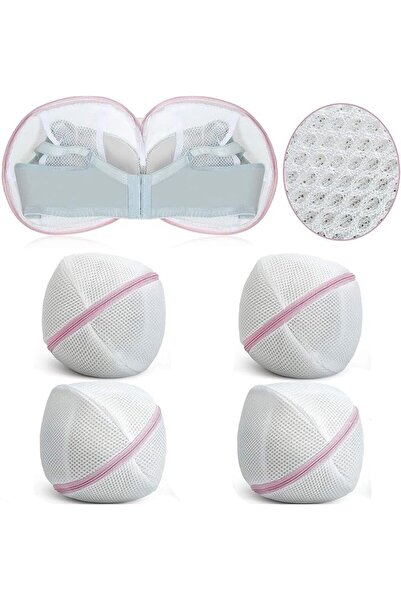 Yelajoy 4 PCS Bra Washing Bag, Zippered Lingerie Case, Mesh Laundry Pouches f...