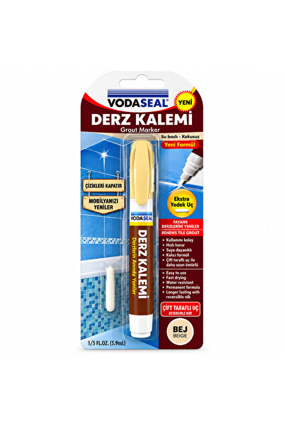 AKILLI 10 Adet Bej Derz Kalemi Su Bazlı - Kokusuz Yedek Uç