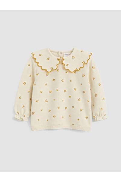LC Waikiki Two Mt Shop Quality Lcw Baby Ecru Baby Collar Floral Baby Girl T-S...