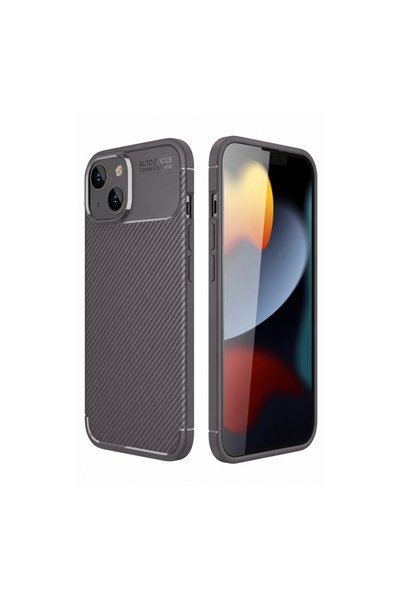 FMA Apple iPhone 14 Case Auto Focus Carbon Cover - Gray