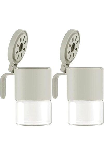 EXCEFORE Spice Jars with Spoons, Set of 2 Mini 10oz/300ml Glass Containers fo...