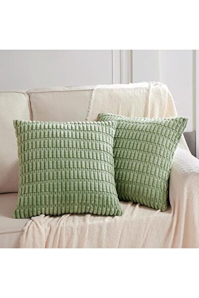 Fancy Homi 2 Packs Dusty Blue Decorative Throw Pillow Covers 18x18 Inch for L...