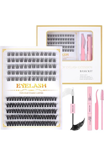 fenshine Cluster Lashes Individual Lashes Wide Stem C/D Curl 9-15mm Length DI...