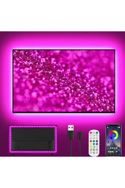 Generic TV LED Backlight, USB LED Strip with Music Sync USB TV Backlight, Rgb...