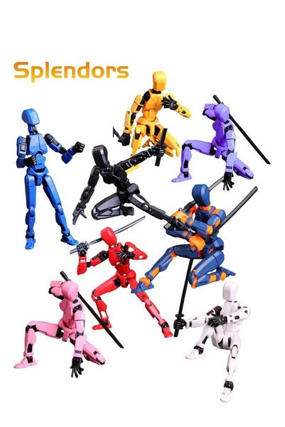 MJGN 3D Printing Multi-joint Figure Toys Flexible Joints Action Figure Assembling Toy Robot Puppet Knickknacks Creative Toys
