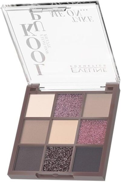 Eveline Cosmetics باليت ظلال العيون من إيفلين، 9 ألوان، لوك أب، تيك ماي أون
