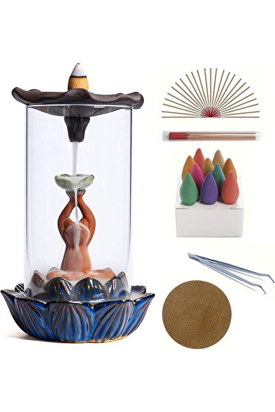 Generic ChangWanna Frog Incense Holder Waterfall - Ceramic Cone Backflow Ince...