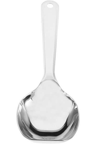 ALMEKAQUZ Stainless Steel Soup Spoons - Square Headed Tablespoon, Hollow Serv...