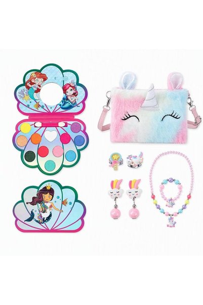 Mazinreem Mermaid Shell Makeup Set with 12 Color Shimmer Eyeshadow Palette an...