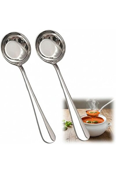 KASTWAVE Stainless Steel Gravy Ladle Spoon, Deep Bowl Serving Spoon Rust Resi...