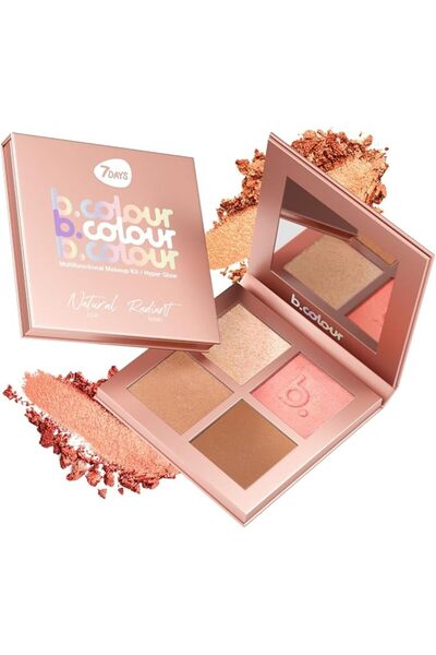 7DAYS B.Colour Multifunctional Makeup Kit/Hyper Glow, 4 Pcs Х 3,2G