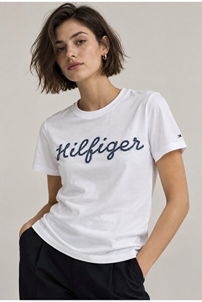 Tommy Hilfiger Cotton Regular Fit Reg Rope Puff Print T-Shirt