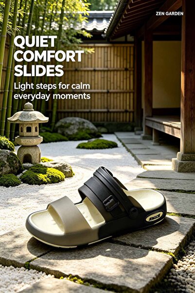 SaudEva Foot Men's Two-Way Wear EVA Slides – Adjustable Strap with Lockable B...