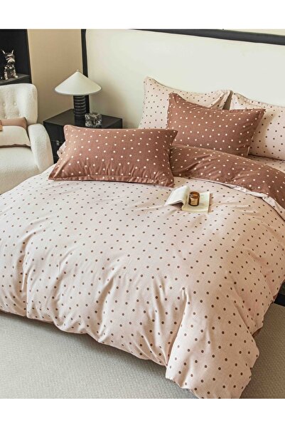 JOJO HOME Lenjerie de Pat 2 Persoane, Tip Finet, 6 Piese, Cearsaf fara Elasti...