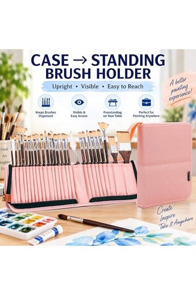 Generic 26pcs Paint Brush Set with 27-Slot