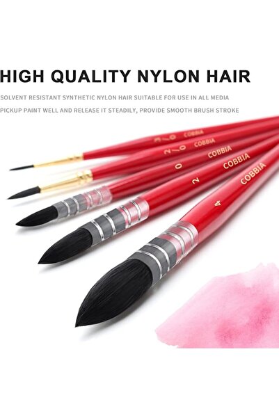 Generic مجموعة فرش طلاء مائية مفصلة من Mop Paintbrushes مثالية للفنانين والهو...