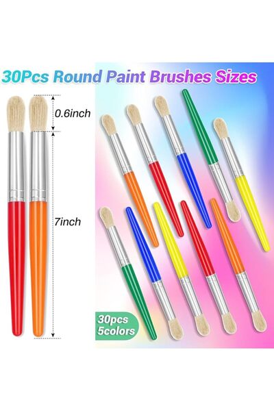 Generic Toddlers Paint Brush Set for Touch Up Preschool Daycare Washable Acry...