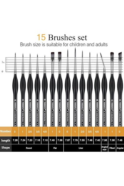 Generic PANDAFLY Detail Paint Brushes Set for Fine Detailing & Art Painting