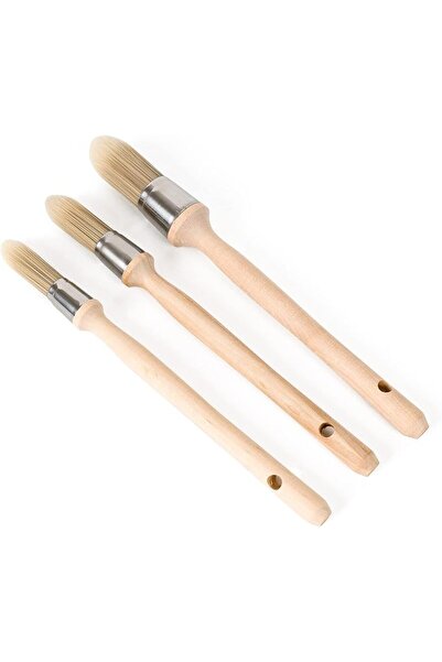 Generic 3 Pack Trim Edge Paint Brushes, Round Small Paint Brush for Walls Tou...