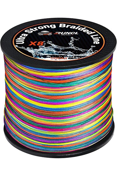 RUNCL خيط صيد PowerBraid بـ 4/8/9 جدائل، خيط صيد مضفر 300/500/1000 ياردة - نس...