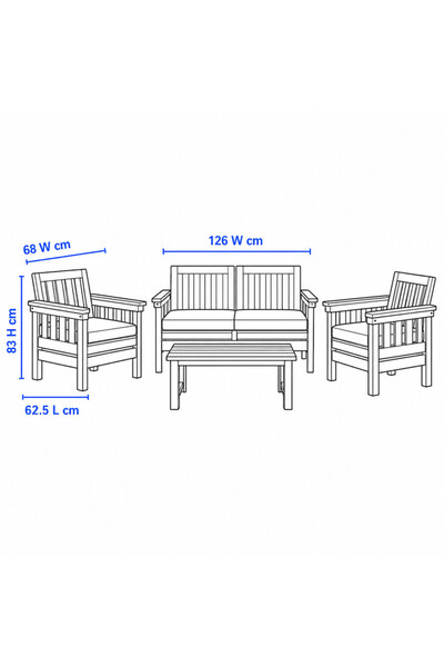 Top Plastic طقم TOP PF512 - 4 مقاعد