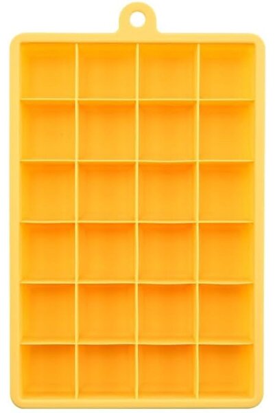 GENERAL GXJZZ Silicone Ice Cube Tray With Lid,24 Girds 1.06-inch Square Ice C...