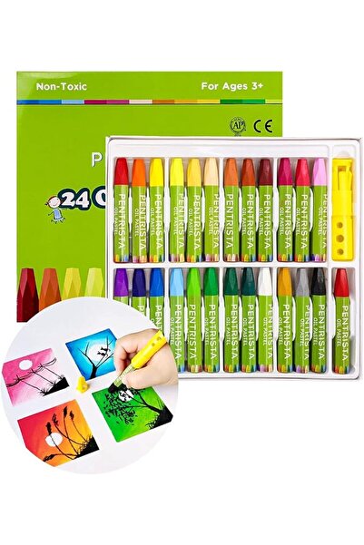 Generic Oil Pastels, 24+1 Colors Hexagonal Oil Pastels for Kids & Artists