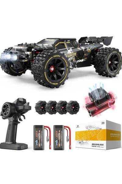 DEEFUP DEERC 1:14 Fast Brushless RC Cars for Adults & Boys, Max 50+ MPH, 2 3S...