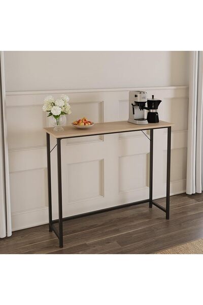 AnneFish Narrow Console Table 100cm, Simple Sofa Table Home Coffee Corner Dis...