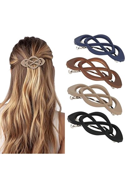 HaveLovely Vintage French Barrette Clips, 4 Pack Hair Accessories for Women &...