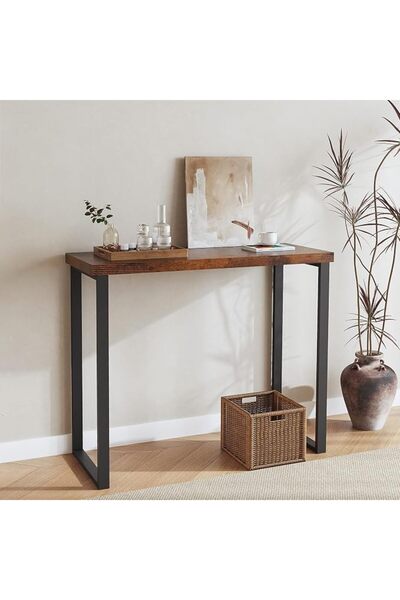 AnneFish Narrow Console Table 100cm, Simple Sofa Table Home Coffee Corner Dis...