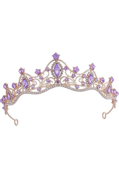 ALMEKAQUZ Tiara Crown for Women, Crystal Headpiece for Weddings and Proms, El...