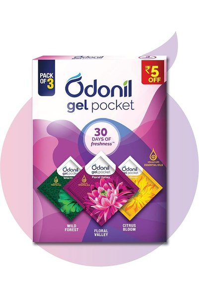 Odonil Gel Pocket Mix - 30 جرام (عبوة متنوعة تحتوي على 3 عطور جديدة) |   مُشب...