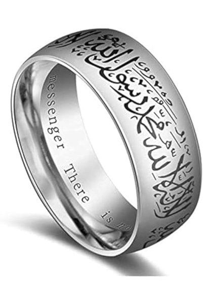 Other خواتم رجالية من الفولاذ المقاوم للصدأ عليها الشهادة باللغة العربية، خوا...