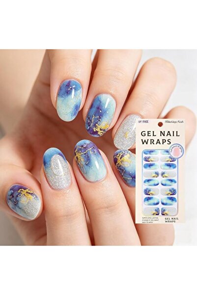 BlinkingNails لاصقات أظافر بدون جل UV، شرائط طلاء أظافر ذاتية اللصق للنساء، ط...