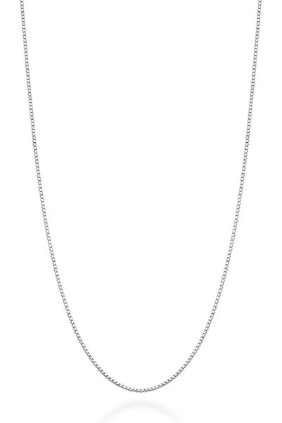 Miabella Home Italian Solid 925 Sterling Silver 1mm Chain Necklace for Women ...