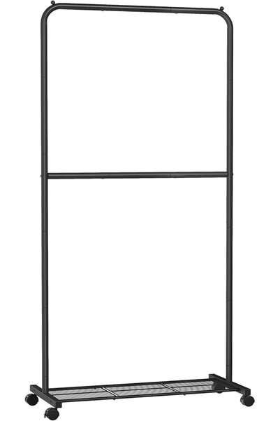 GENERAL Songmics Clothes Rack, Clothes Rail with Wheels, Metal Wardrobe Stand...
