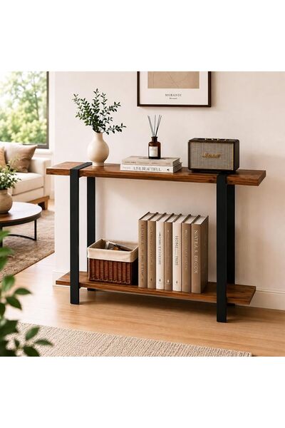 AnneFish Narrow Console Table 100cm, Simple Sofa Table Home Coffee Corner Dis...
