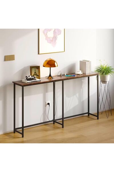AnneFish Narrow Console Table 100cm, Simple Sofa Table Home Coffee Corner Dis...