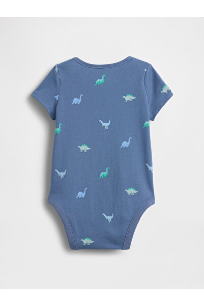 GAP Intl B Ss Logo Bs Children's Blue Bodysuit 883496001