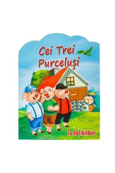 DD SHOP Poveste ”Cei Trei Purcelusi” cu Autocolante 21x28cm - 8F - Povesti De...