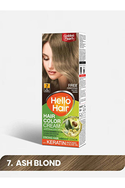Golden pearl Ash Blond Hello Hair Color Cream 7 | Strong Hair Vibrant Color W...