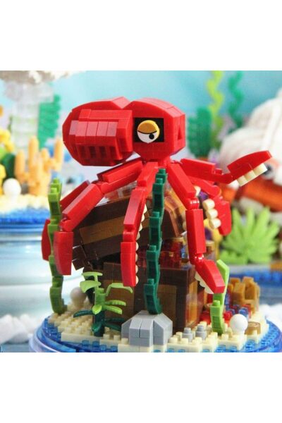 Flippy Set de Construit in Sticla, Flippy, Piese din Plastic, Caracatita cu Cufar de Comori, 14+ Ani, 10 x 19.6 cm, Multicolor