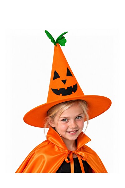 Kostüm Sarayı Children's Halloween Pumpkin Witch Hat