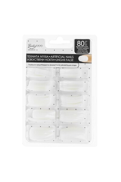 DD SHOP Unghii False Lungi de Culoare Naturala 80buc - Consumabile, Cosmetice...