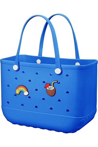 GENERAL Beach Bag Rubber Tote Bag - Waterproof Travel Bag for Women Washable ...