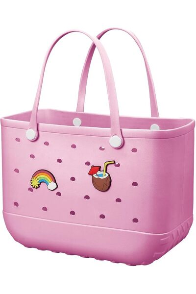 GENERAL Beach Bag Rubber Tote Bag - Waterproof Travel Bag for Women Washable ...